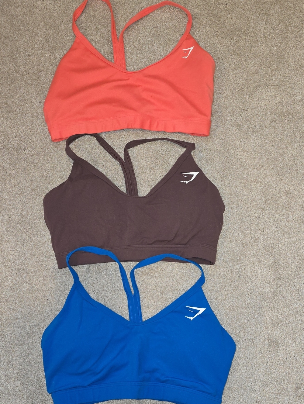 Gymshark V Neck Bras BUNDLE of 3